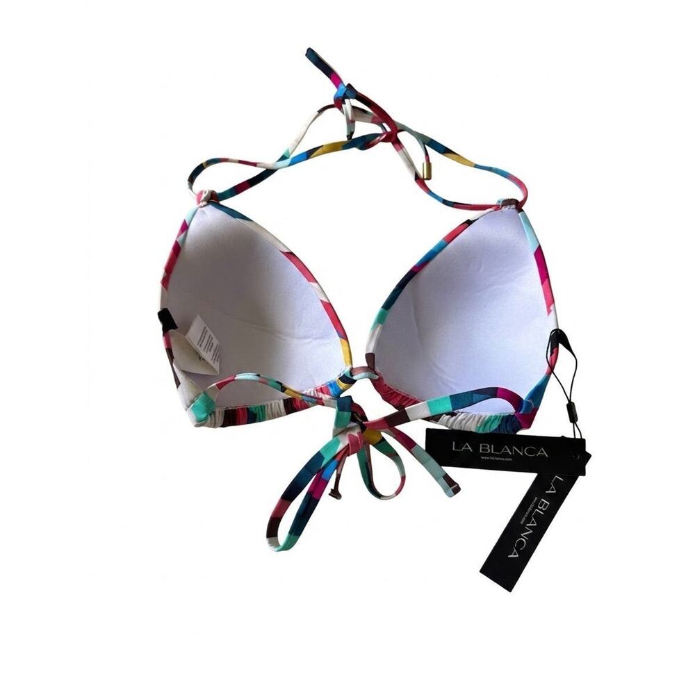 La Blanca Womens Slice Halter Bra Bikini Swim Top Size 8 NWT - Picture 4 of 6